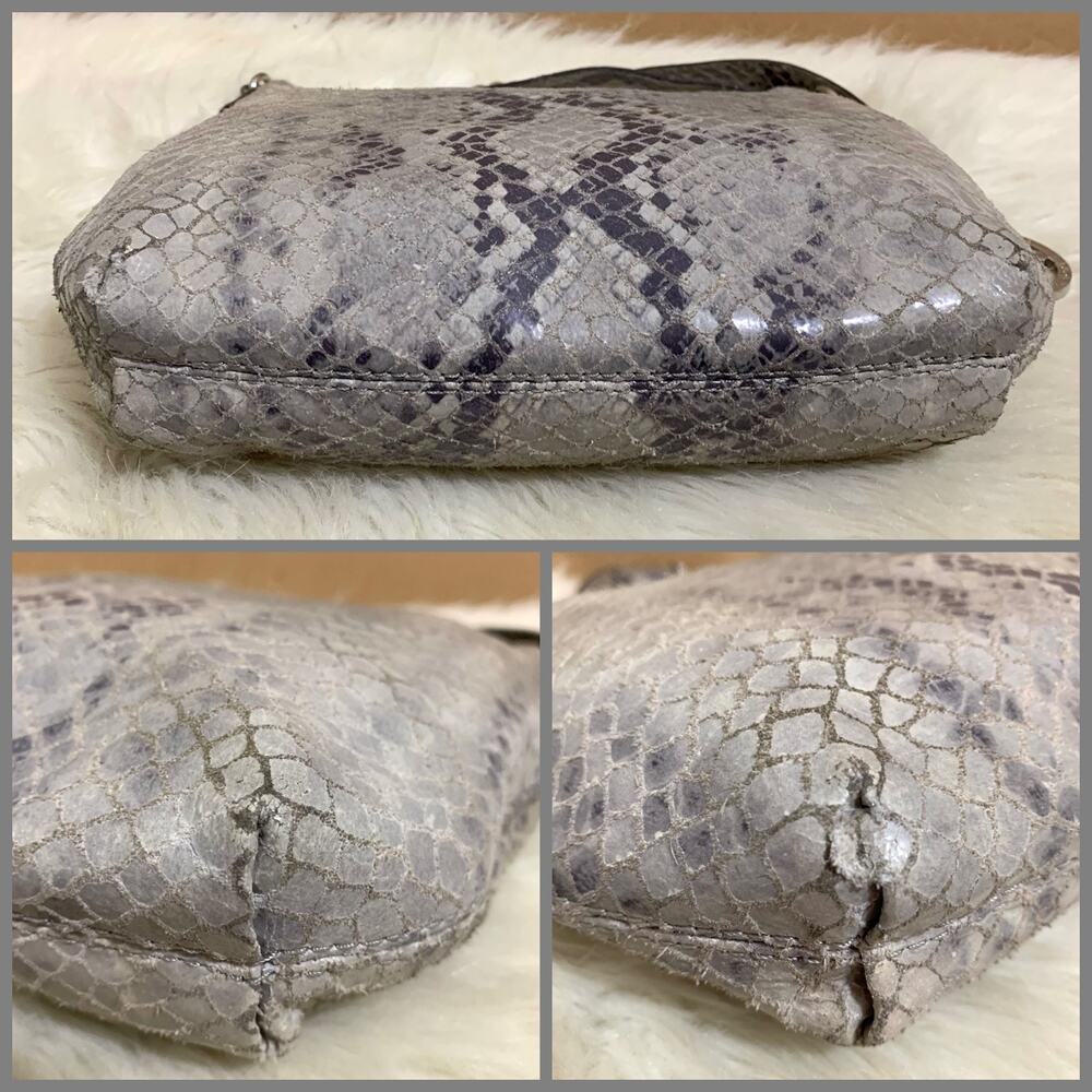 Michael Kors Jet Set Gray Python Leather North So… - image 6